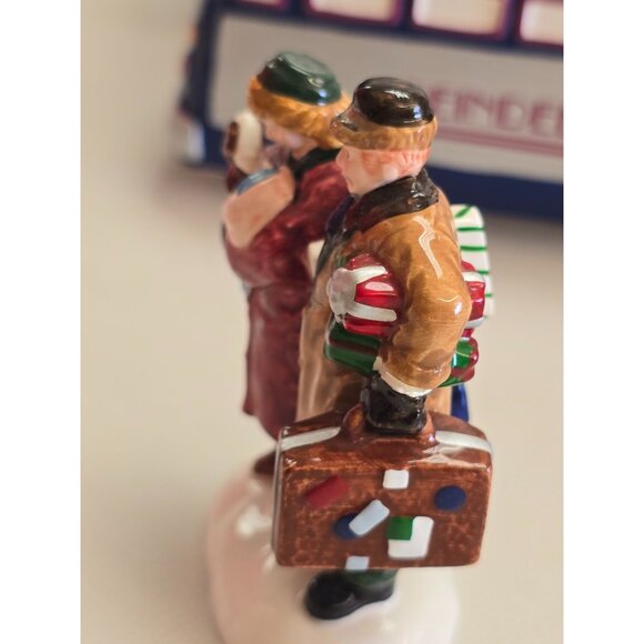 Department 56 Snow Village "A Ride On The Reindeer Lines" Handpainted Ceramic Ac - Picture 7 of 13